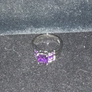 Sterling Silver and Amethysts.